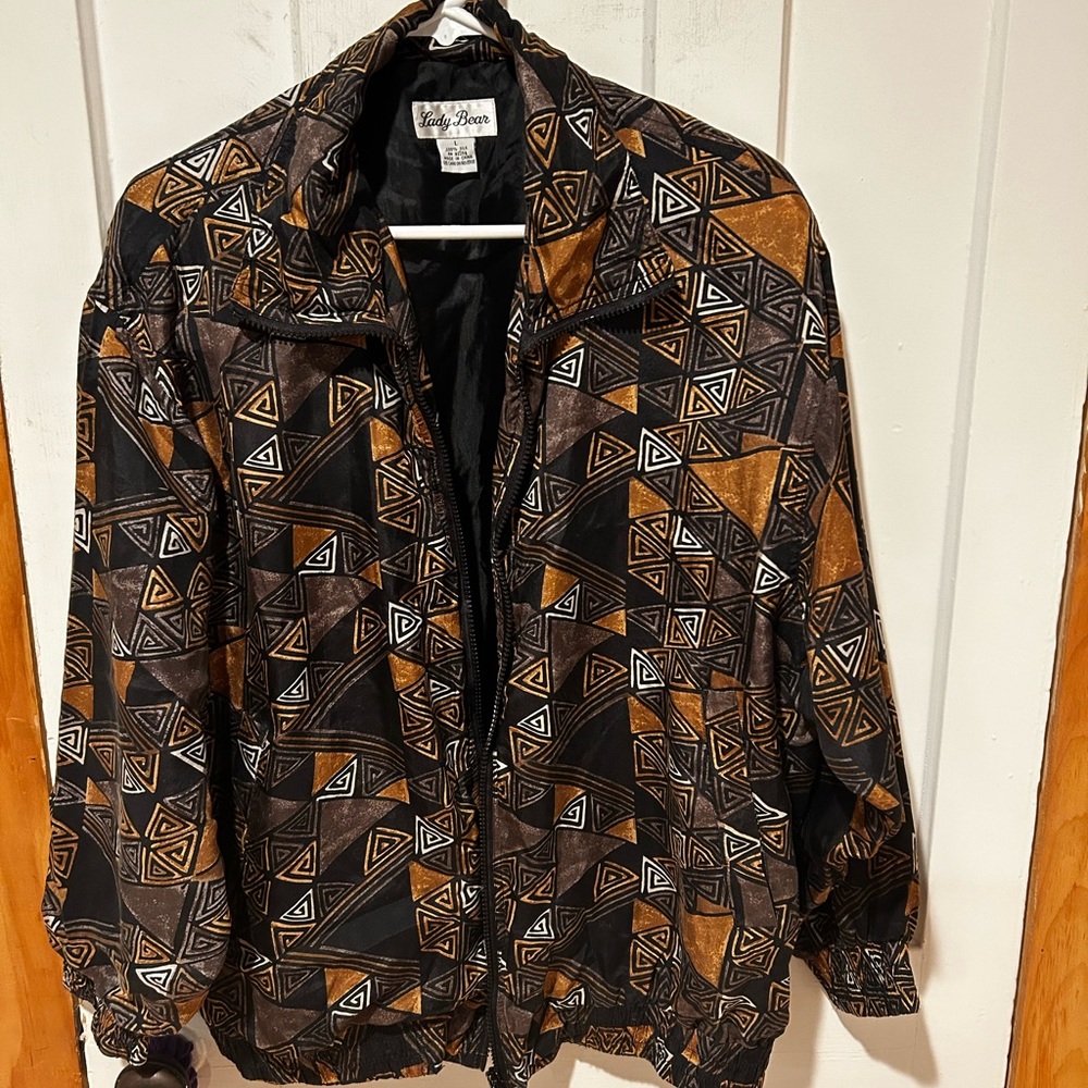 Lady Bear vintage silk bomber